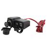 Motorcycle Phone Charger Multifunctional Dual USB Adapter 10?24V with Red Digital Display Voltmeter