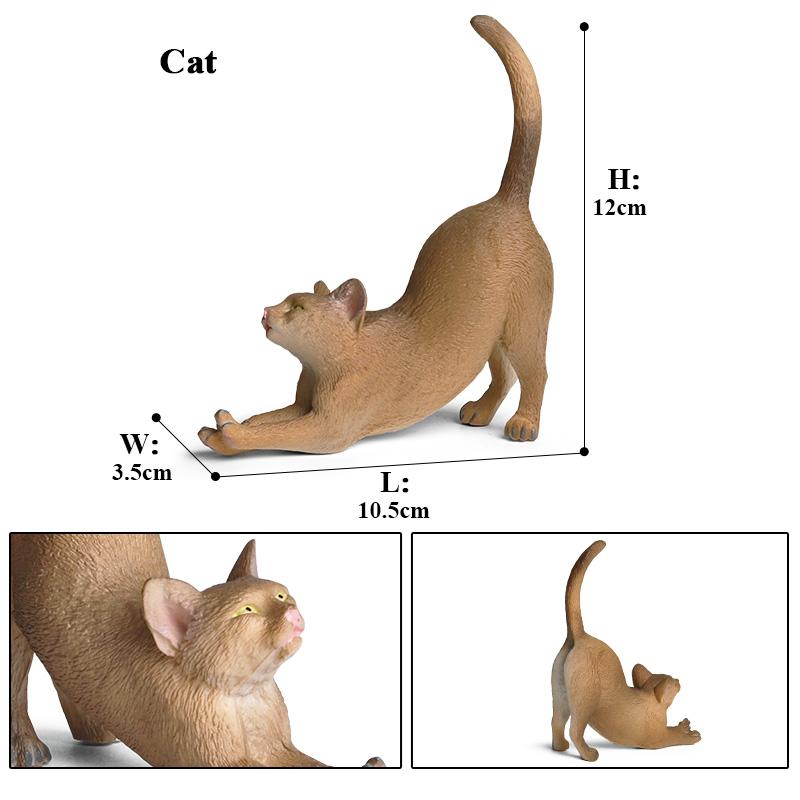 Oenux Cat Model Siamese Devon Rex Sphynx Ragdoll Persian Action Figure Cat Kitty Bobtails Figurine Cute Decoration Kids Toy Gift