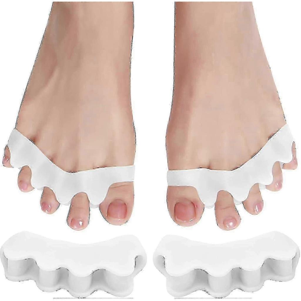2 Pairs Silicone Toe Spreaders for Bunion Relief & Toe Alignment - Hallux Valgus Corrector