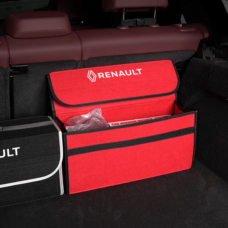 Car Boot Storage Box Storage Organizer Tool For Renault Clio Sandero Captur Megane R5 4 E-tech Scenic Austral Rafale Symbioz QM6