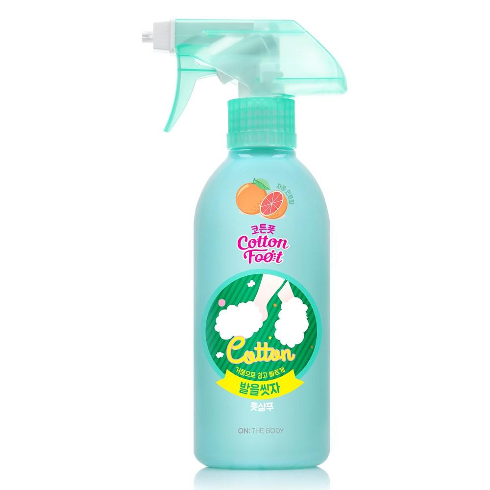 ON THE BODY Wash Your Feet Cotton Foot Shampoo Fresh Grapefruit Mint Fragrance, 1 Pack, 1 Piece, 385ml