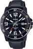Casio Enticer Black IP Leather Band Black Dial Casual Analog Sporty Watch MTP-VD01BL-1BV Men's