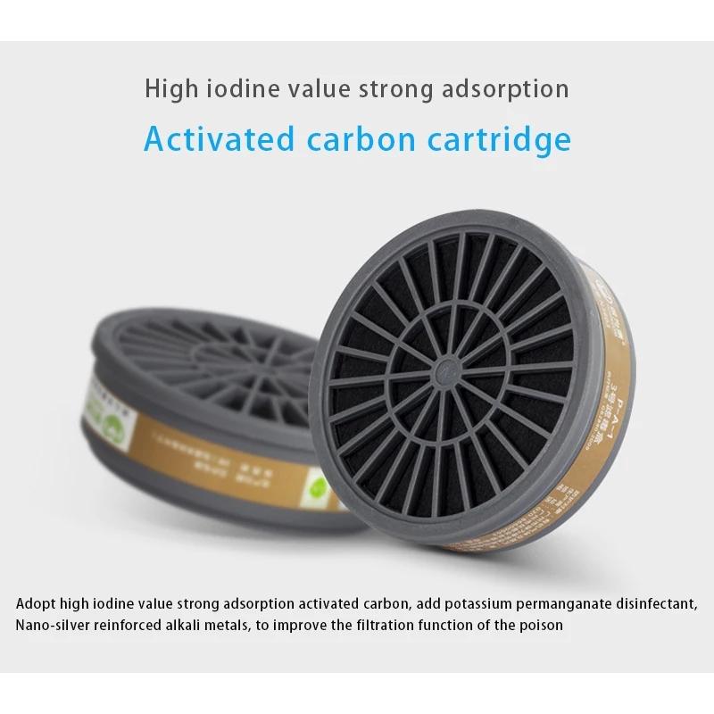 Противодымная маска с фильтром из активированного угля, защита от пыли, краски, химикатов, токсичных газов