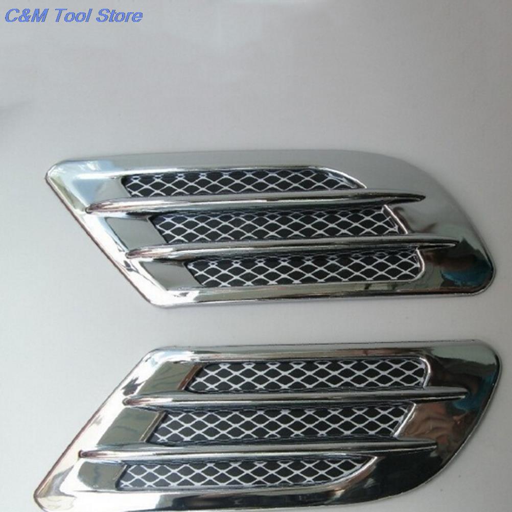 2 шт./компл. автомобильный боковой воздушный поток дефлектор для крышки отверстия крыла впускная решетка воздуховод украшение ABS пластиковая наклейка