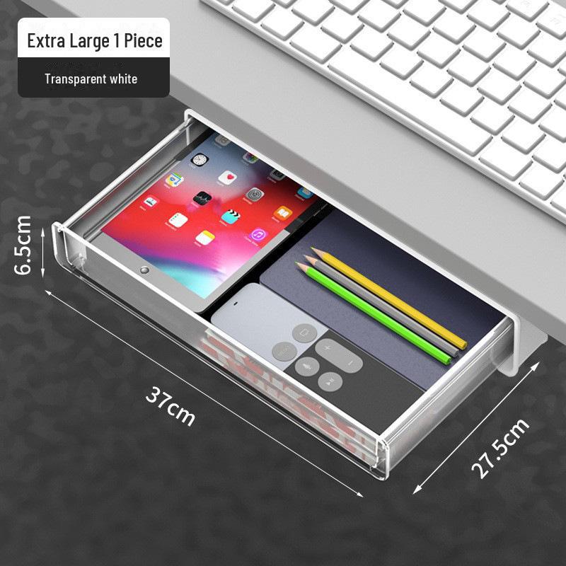 «Липкий ящик под столом»: Скрытое хранилище для телефонов, канцелярских принадлежностей и многого другого.