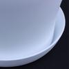 T02C!2X Пластиковый Горшок для Растений и Цветов с Поддоном, Круглый, Глянцевый, Декор для Дома и Сада, Белый, Верхний Диаметр -, 14 см