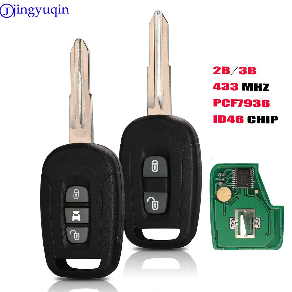 Jingyuqin 2B/3B Remote Control Car Key Fob 433MHz ID46 PCF7936 For Chevrolet Captiva For Opel Antara