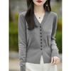 Осень и зима новый женский вязаный свитер V-образный кардиган свитер женское пальто из имитации шерсти партия
