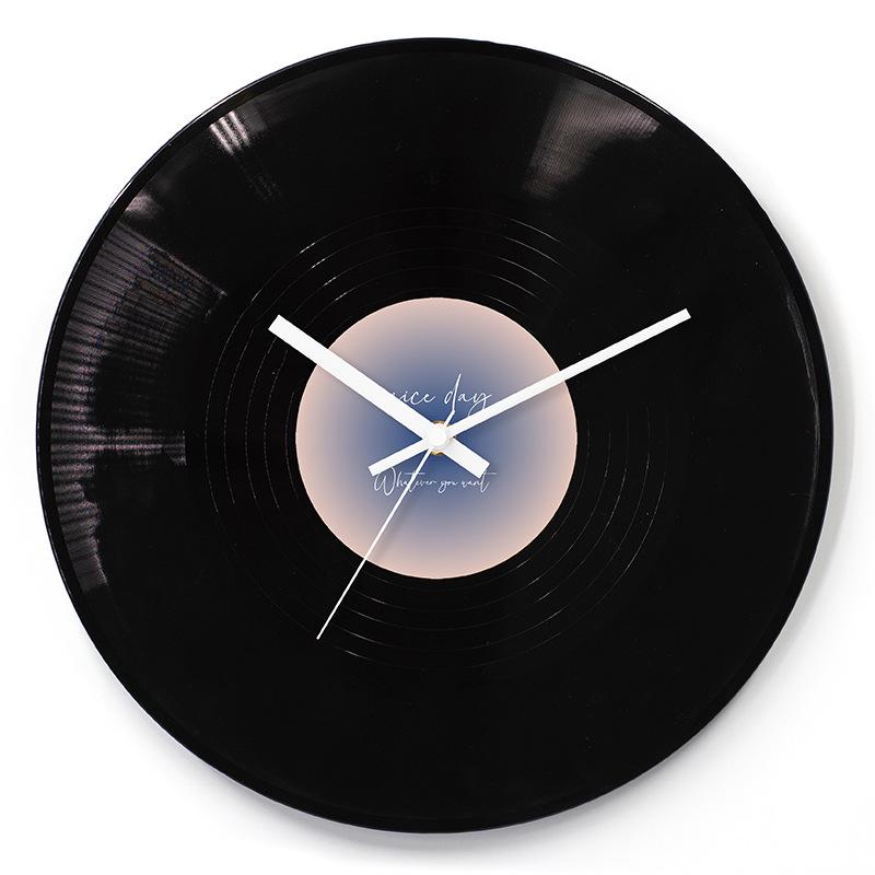Настенные часы с виниловой пластинкой Sunset, высококачественный орнамент, винтажный держатель для часов, китайский стандартный стол