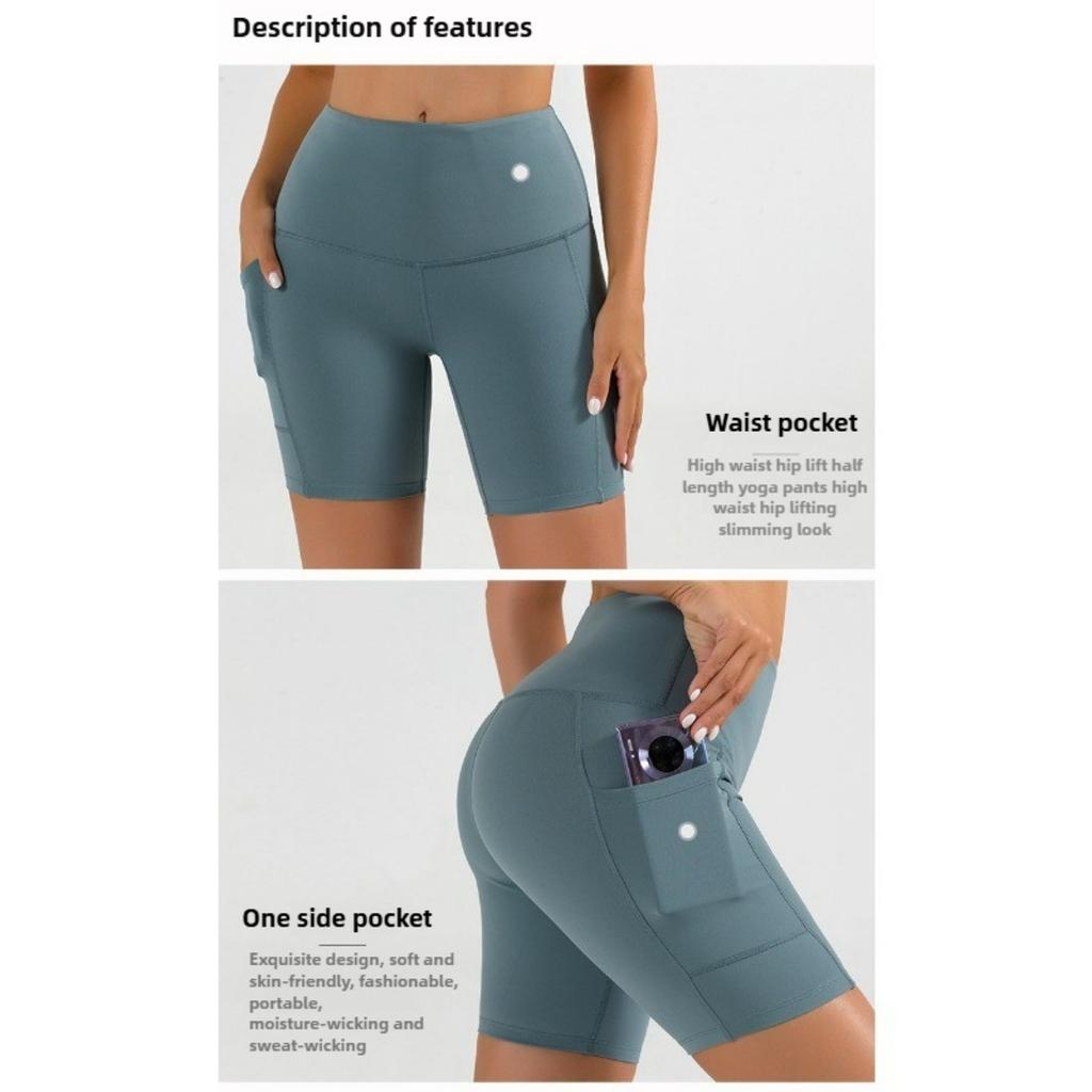 Женские облегающие шорты для йоги с высокой талией, быстросохнущие, длиной пять четвертей