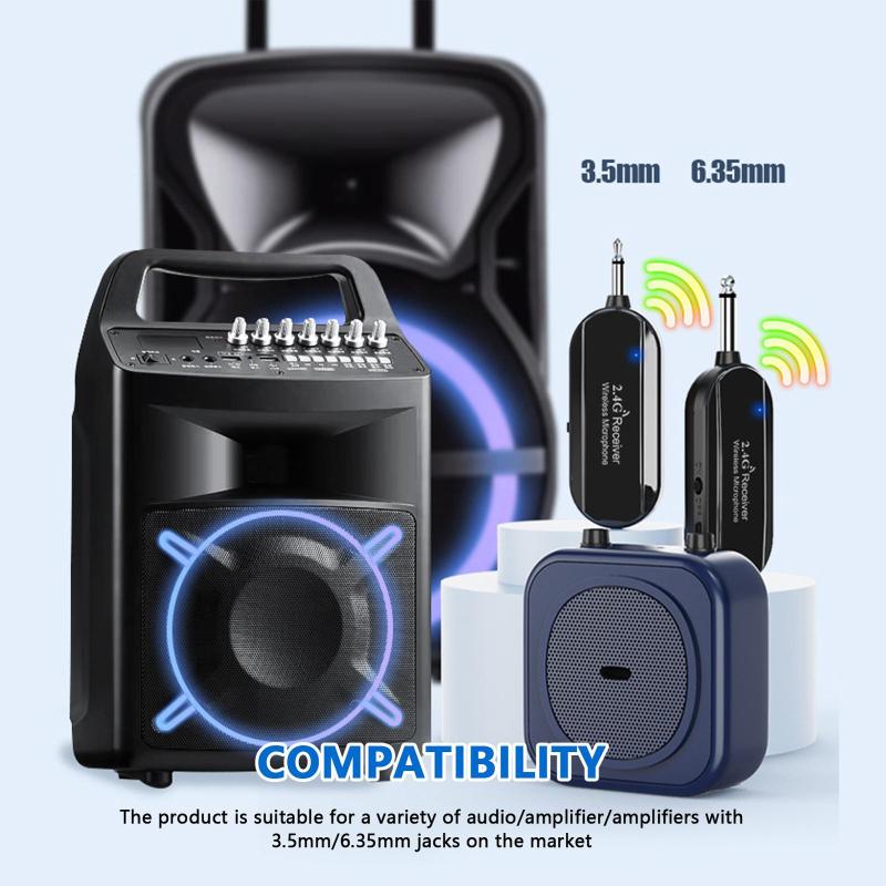 2,4 г беспроводной микрофон на голове, конденсаторный микрофон для аудио усилителя голоса, динамика, обучения