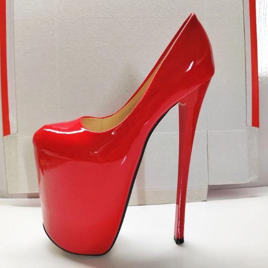 Женские пикантные сандалии 22 см, модель с круглым носком, на высоком каблуке для танцев на пилоне, обувь для ночного клуба, обувь для стриптиза, большие размеры