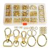 Набор для изготовления брелока 265 шт./компл. набор пряжек из цинкового сплава с застежкой-лобстером кольца для самостоятельного изготовления удлинительных цепей