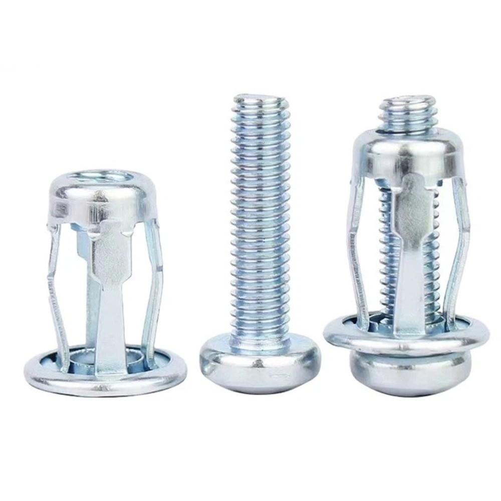 10pcs M4 M5 M6 M8 Petal Screw Anchors Carbon Steel Rivet Nut Set Cardboard Fastening