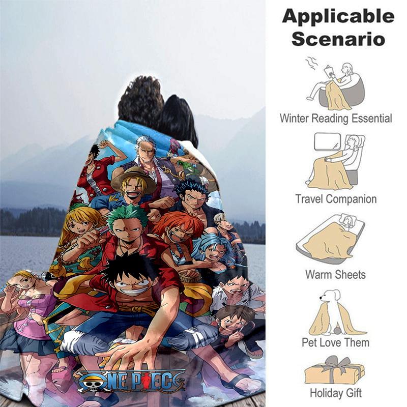 1pc Zoros Symbolic Sword Soft Throw Blanket Flannel All Season Light Weight Living Room/Bedroom Warm Blanket. M7270157