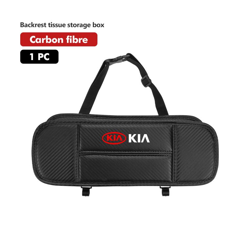 AABIU1 For KIA Car Seat Back Organizer Backseat Storage Bag Foldable Tissue Box Cerato Soul Venga Forte Spectra Sedona Niro Cadenza