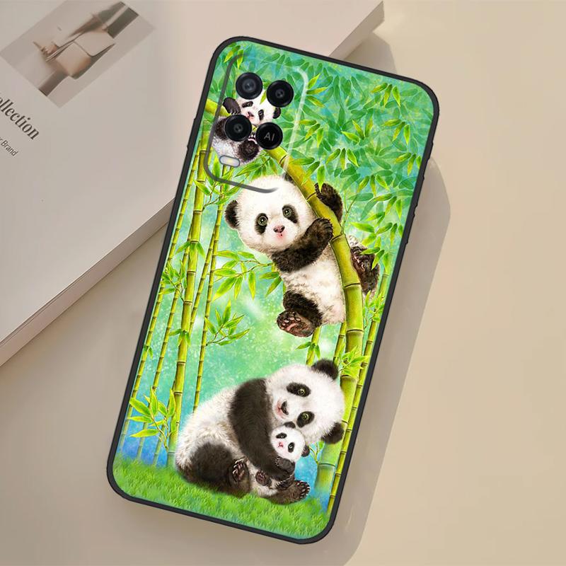 Чехол с милым мишкой-пандой Для Oppo A76 A96 A16 A17 A18 A60 A80 A40 A38 A58 A78 A98 A94 A74 A54 A15 A57 A77 A5 Pro