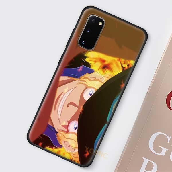 Цельный чехол с рисунком аниме для Samsung Galaxy S20 FE S21 S10 Note 20 Ultra S9 Plus S8 10 Lite S10e 9, черный чехол для телефона