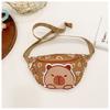 Printed Crossbody Capybara Chest Bag Children Cartoon Outdoor Leisure Pack Waist