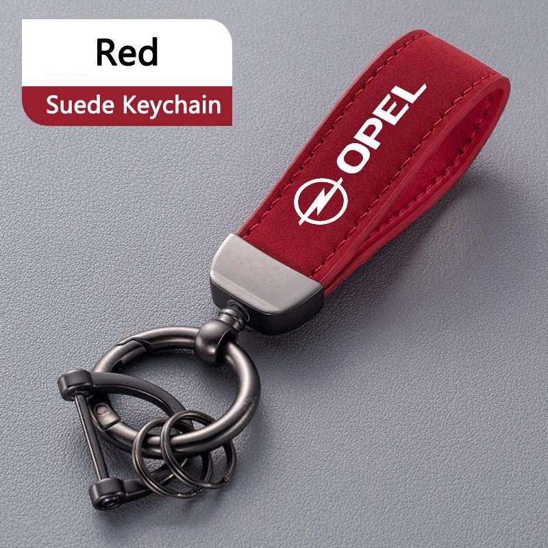 Leather Car Badge Key Chain Ring Pendant For Opel Astra GTC Insignia Antara Meriva Zafira Vectra Mokka Auto Keychain Accessories