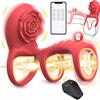 Вибрирующее кольцо для члена Rose, секс-игрушки для взрослых со стимуляцией клиторальной точки G, кольцо для пениса, вибратор для пары, секс-игрушки для мужчин, женщин, секс с эрекцией
