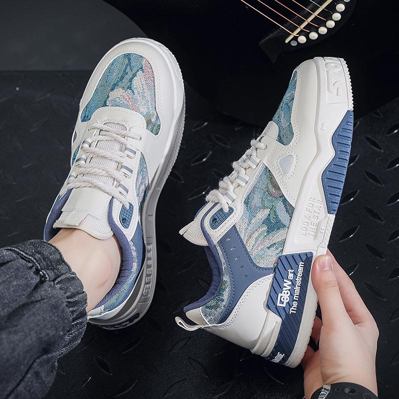 Модная повседневная обувь с круглым носком, шнурками, на платформе, кроссовки для отдыха на открытом воздухе, удобные, универсальные, эластичные, дышащие, модная модель на весну и осень