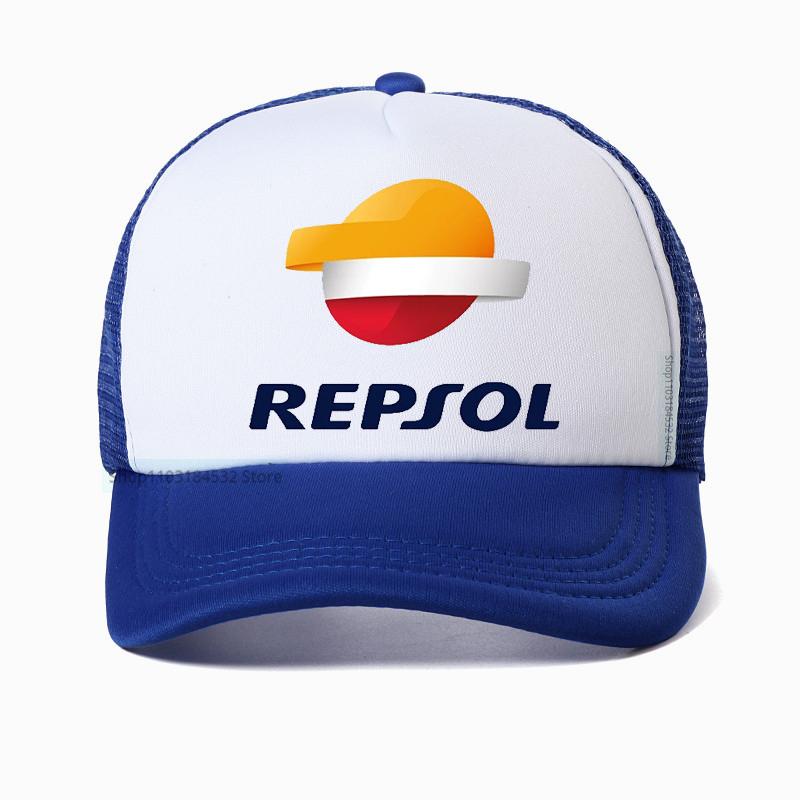 Бейсболка Repsol для активного отдыха и спорта, регулируемая кепка, летняя, с сеткой, дышащая, гоночная кепка