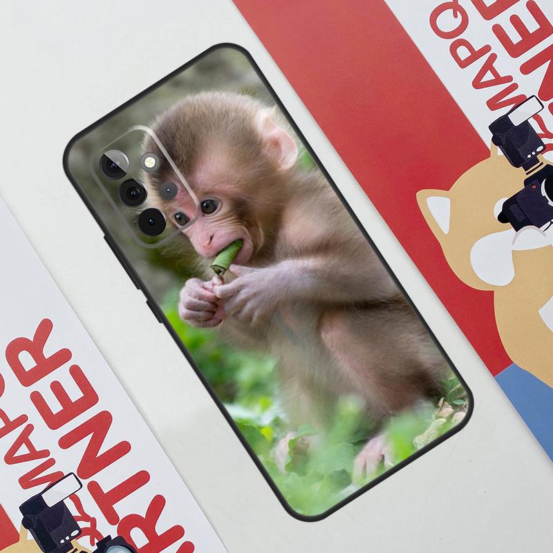 Cute Baby Monkey Animal Case For Samsung Galaxy A53 A16 A26 A36 A56 A55 A35 A15 A52 A32 A12 A33 A13 A14 A34 A54 A17