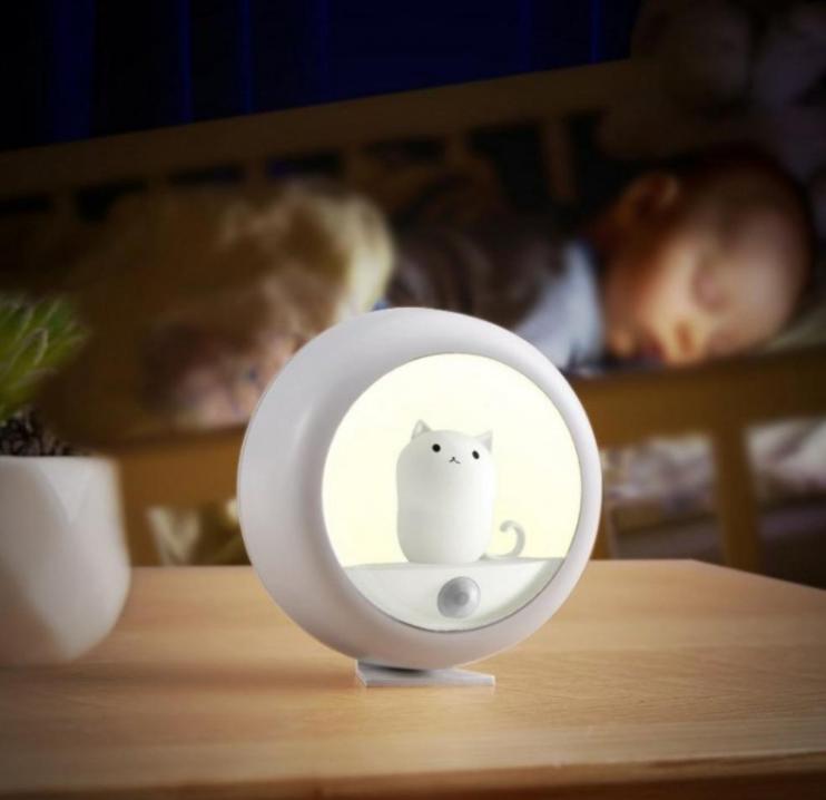 Creative Body Induction Night Light Pet Bedroom Atmosphere Lamp Cabinet Light Wall Lamp Human Body Motion Sensor Night Light