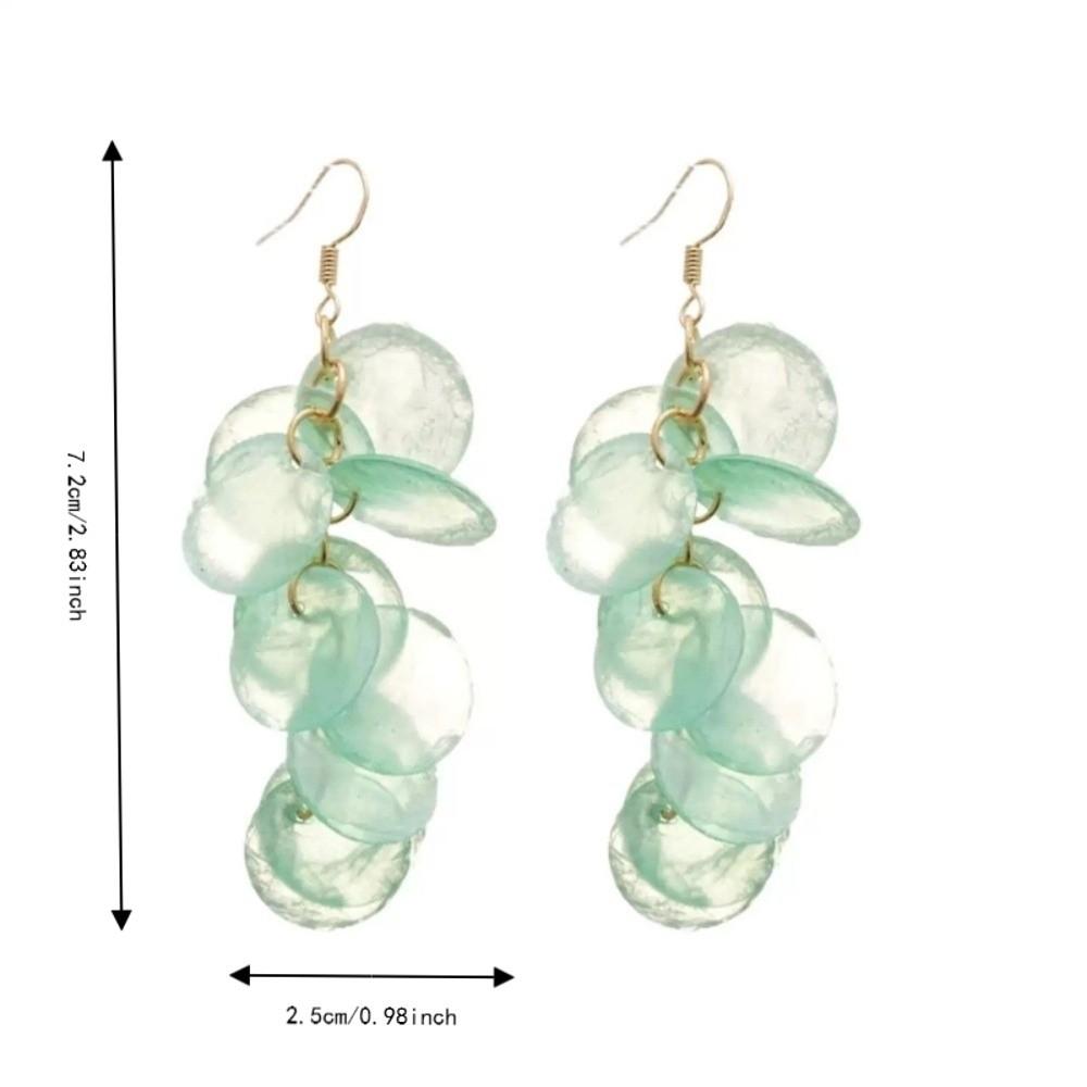Hooks Shell Tassel Earrings Vacation Style Tassel Drop Earrings Shell Dangle Earrings Beach