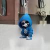 Hoodie Skull Acrylic Hanging Decoration Home Indoor Christmas Tree Car Rearview Mirror 2D Flat Dog Cat Hanging Ornament Cartoon Animal Pendant