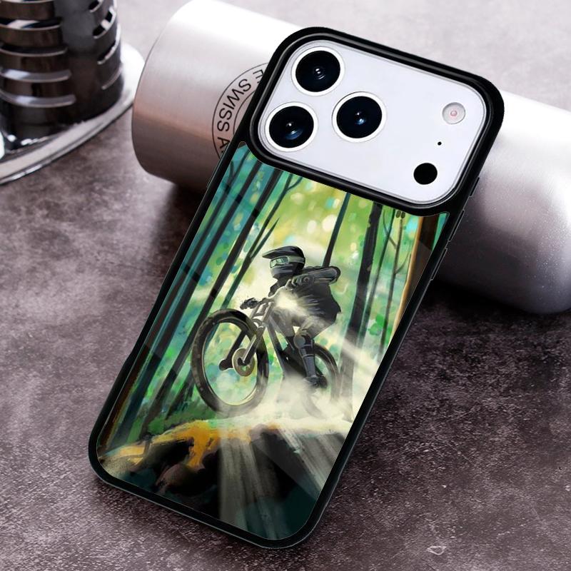 Mountain Biking MTB Phone Case for iPhone 17 16 15 Pro Max Air 14 13 12 11 Plus Shockproof Capa Cover
