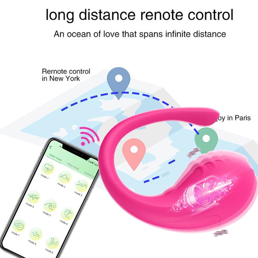 Беспроводной Bluetooth-вибратор для точки G, фаллоимитатор для женщин, приложение, интернет-пульт дистанционного управления, носимые вибрирующие яйца, массаж клитора, секс-игрушки для взрослых