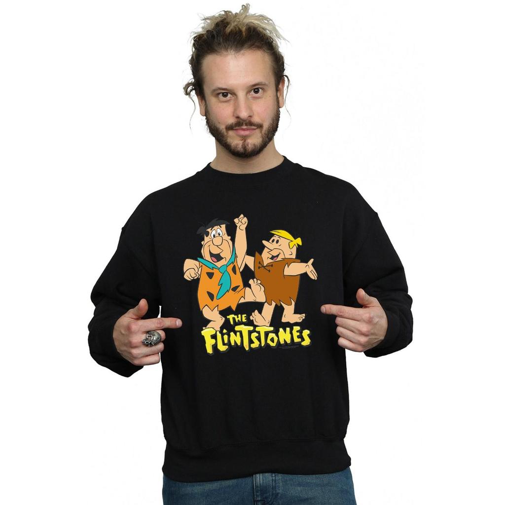 The Flintstones Mens Fred And Barney Sweatshirt