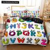 Комплект постельного белья Alphabet Lore Single Twin Full Queen King Size Комплект постельного белья для детей, девочек и мальчиков, комплект постельного белья в стиле аниме