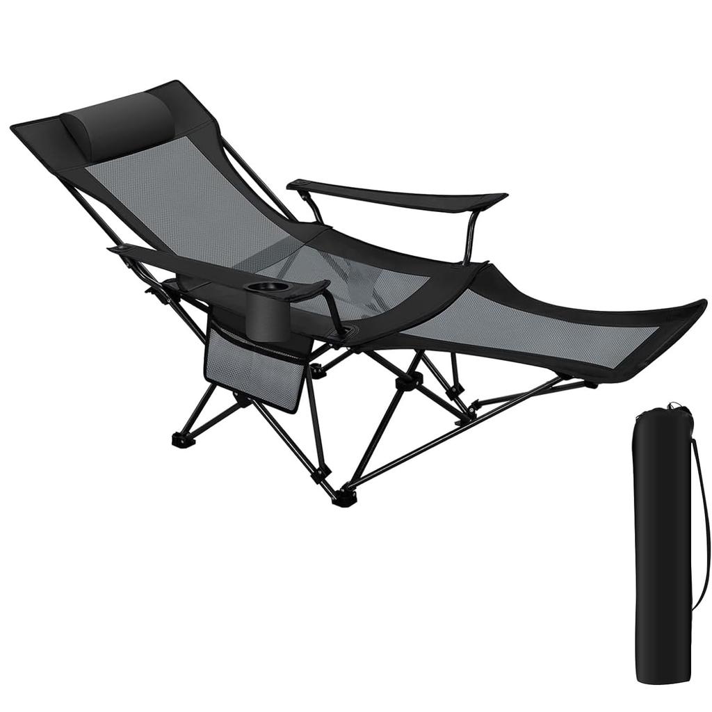 HEEOREV Reclining Chair Camping Chair Size Chair Fishing Chair Beach Chair Foldable Freely Adjustable Multifunctional Fishing Mountaineering Portable