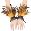 Ethnic Hand Cuffs Vintage 1920s Flapper Women Arm Covers Cosplay Costume Accessory Feathered Arm Sleeves Party Supply