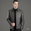Новая тонкая мужская кожаная куртка из овчины, кожаная куртка для среднего и пожилого возраста, куртка для папы, большой размер, плюс бархат