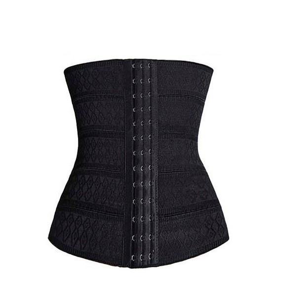 Премиальный корсет-утяжка для талии из резинового волокна, регулируемый, на трех рядах крючков