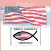 American Proud Christian Flag 3x5 Ft Fish Flag Jesus Christ Religious Usa Symbol