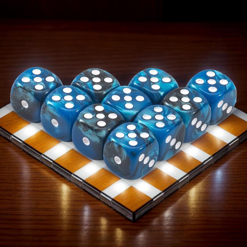 Карманный набор кубиков 6-гранные Акриловые Кубики для игр на вечеринках Набор с закругленными углами Легкие Принадлежности для встреч Для развлечений Семья