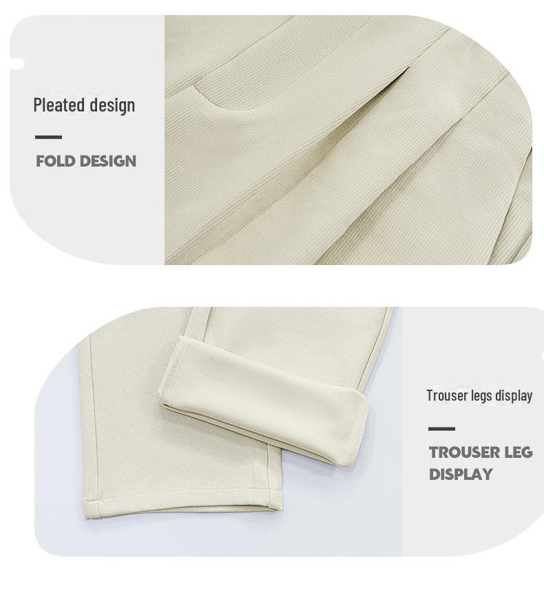 LKTM Мужские повседневные прямые брюки на весну/осень - Простые, свободные, высококачественные и универсальные