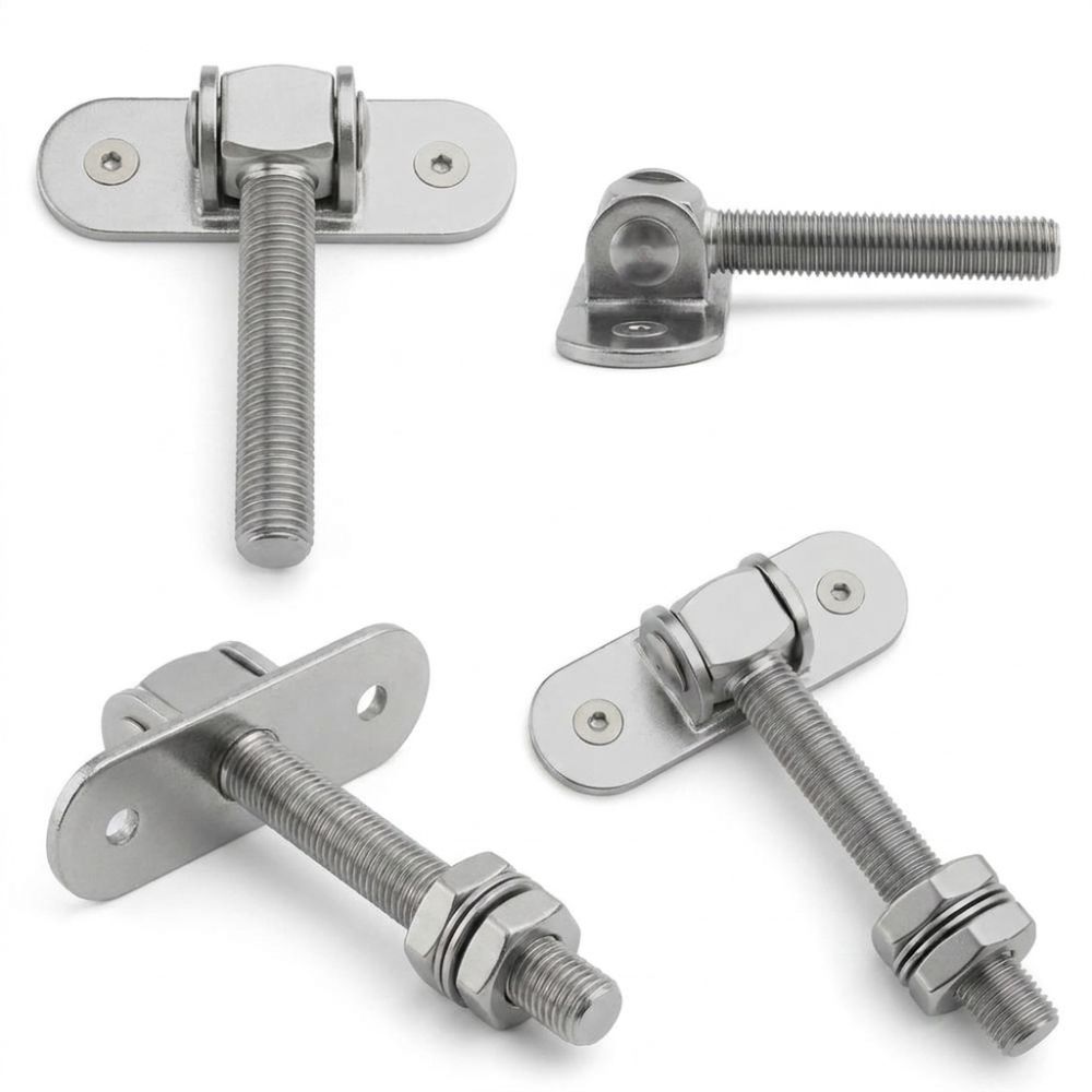 2pcs 1100lbs Load Capacity Stainless Steel Hinge Rust Resistant Farm Fence Hardware Courtyard Gate