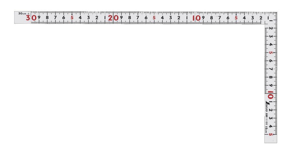 Shinwa Sokutei Curved Same Same Size On Front and 11100 Ruler, Thickness, Back, Masterpiece, White, 30cm,