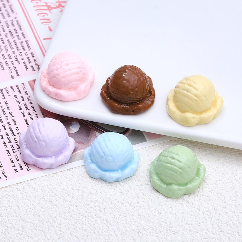 Красочные шарики для мороженого из смолы аксессуары: Чехол для телефона своими руками, заколка для волос, бижутерия и украшения, товары для творчества