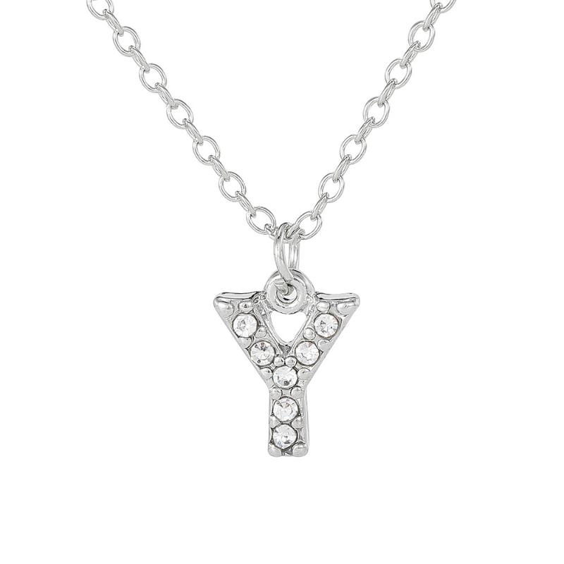 Модная блестящая подвеска-шарм с буквой от A до Z, ожерелье с 26 инициалами, алфавитом, именем, цепочка для ключицы, праздничное ювелирное украшение, подарок