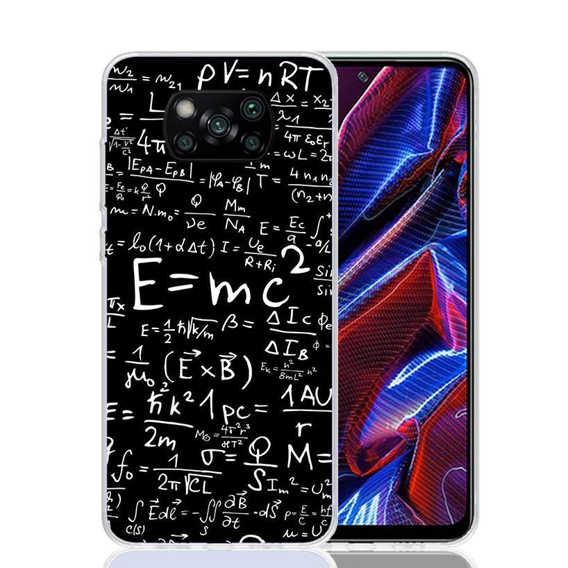 Physics Chemical Mathematics Phone Case For Xiaomi Poco X7 X6 X5 Pro F7 Ultra Redmi 15C 15 13 13C 12 12C 10 10A 10C 9 9A 9C 9T C