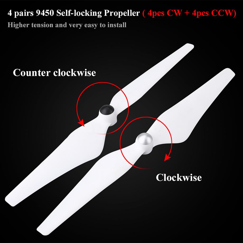 8pcs 9450 Propeller for DJI Phantom 3 Advanced Standard Pro SE 2 Vision Drone parts Props Replacement Blade Drone Accessories