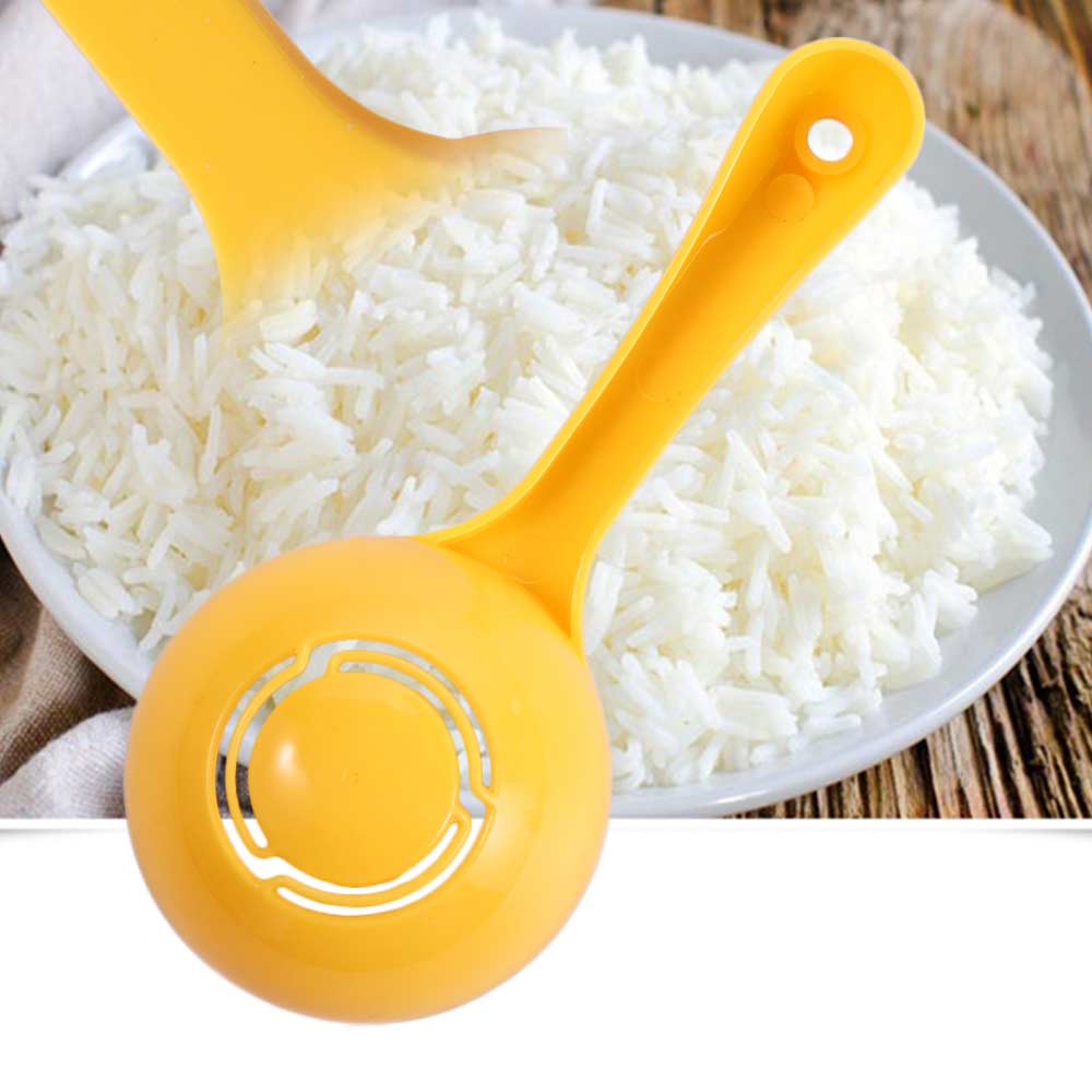 Adults Tableware Plastic Non-stick Half Round Rice Scooper Kitchen Utensil Sushi Mold Soup Spoons
