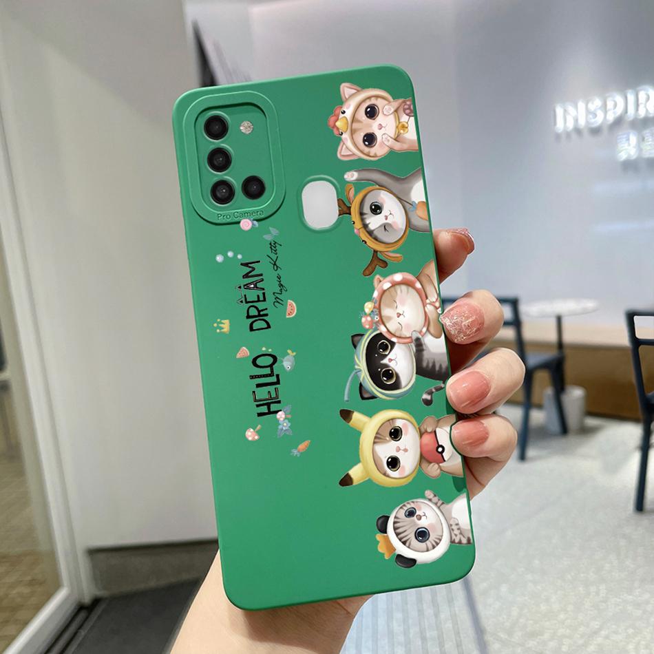 Чехол для Samsung Galaxy A21s Фиолетовый Лавандовый Цветок Защита Камеры Мягкий Чехол для Телефона Для Samsung A21s 6.5" SM-A217F A 21 s Чехол